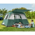 thumbnail image 1 of PORTAL 6 Person Camping Tent with Porch, Family Camping Tent with Tall Height, Water Resitant Large Tent for Camping, Backyard, Green, 1 of 7