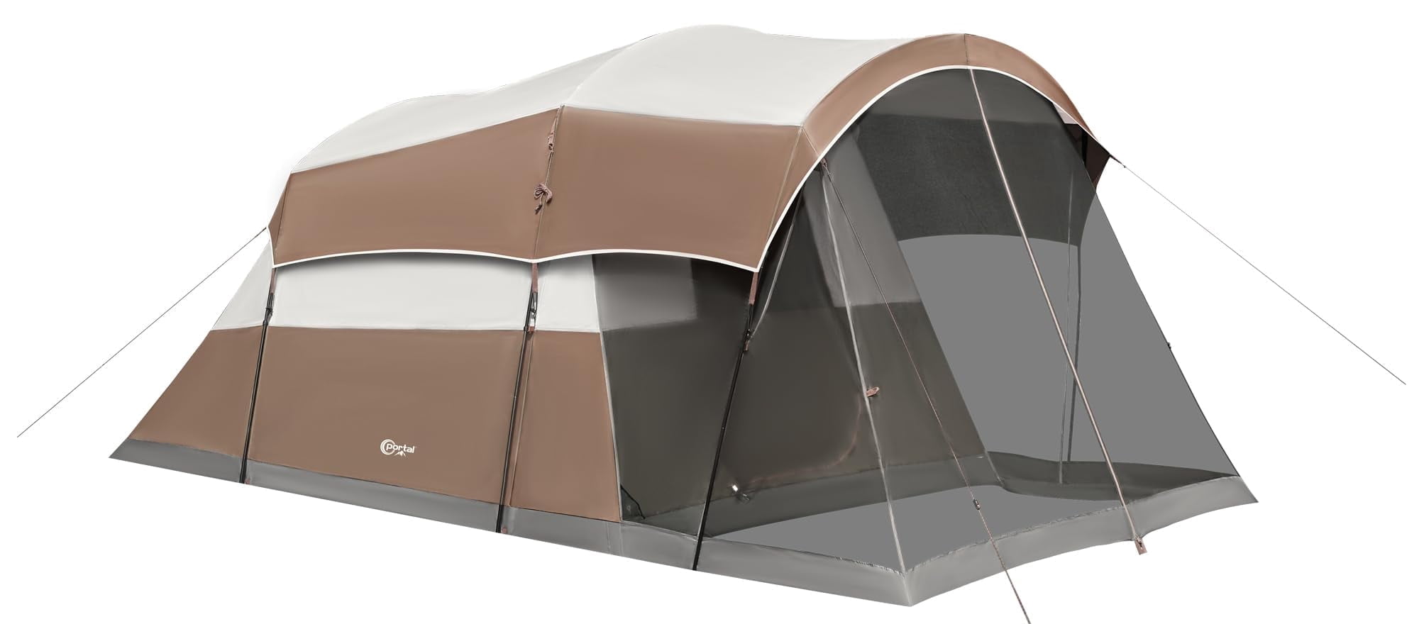 PORTAL Family Camping Tent for 6/8/10 People with Screen Room Water Resistant Rainfly Ideal for Outdoor Camping Parties