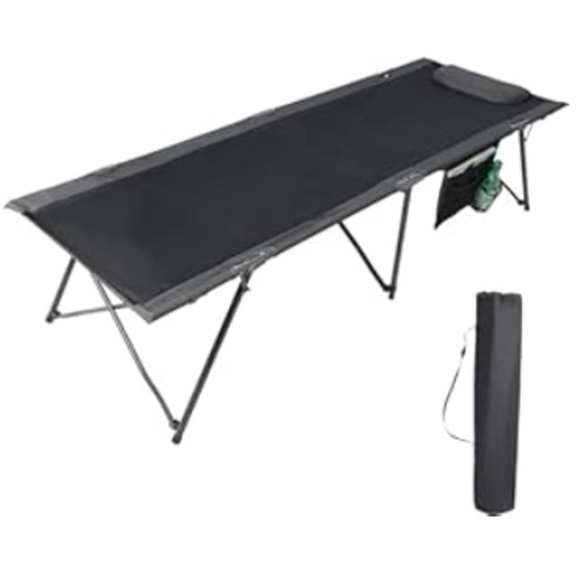 PORTAL Folding Camping Cot for Adults, 80” Extra Length Travel Cot with