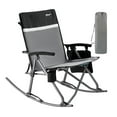 thumbnail image 1 of PORTAL Folding Rocking Camping Chair, Portable Oversized Outdoor Rocker with High Back Hard Armrests, Supports 300 lbs, Grey, 1 of 10