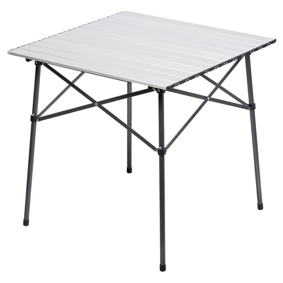 PORTAL Lightweight Folding Camping Table, Aluminum Roll Up Folding Square Table with Carry Bag for Picnic, Backyards, BBQ