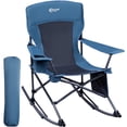 thumbnail image 1 of PORTAL Rocking Camping Chair, Portable Folding Rocker for Outdoor with Carry Bag, Supports 300 lbs, Blue & Gray, 1 of 7