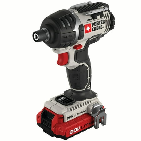 PORTER CABLE 20-Volt Max Lithium-Ion 1/4-Inch Impact Driver Kit, PCCK640LB