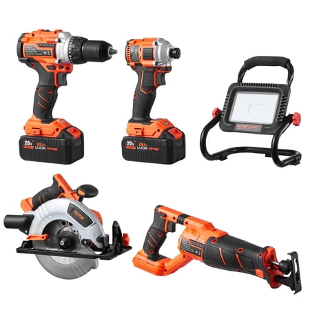 PORTER-CABLE 20V Cordless Brushless 5-Tool Combo Kit with (2) Batteries, Charger & Contractor Bag