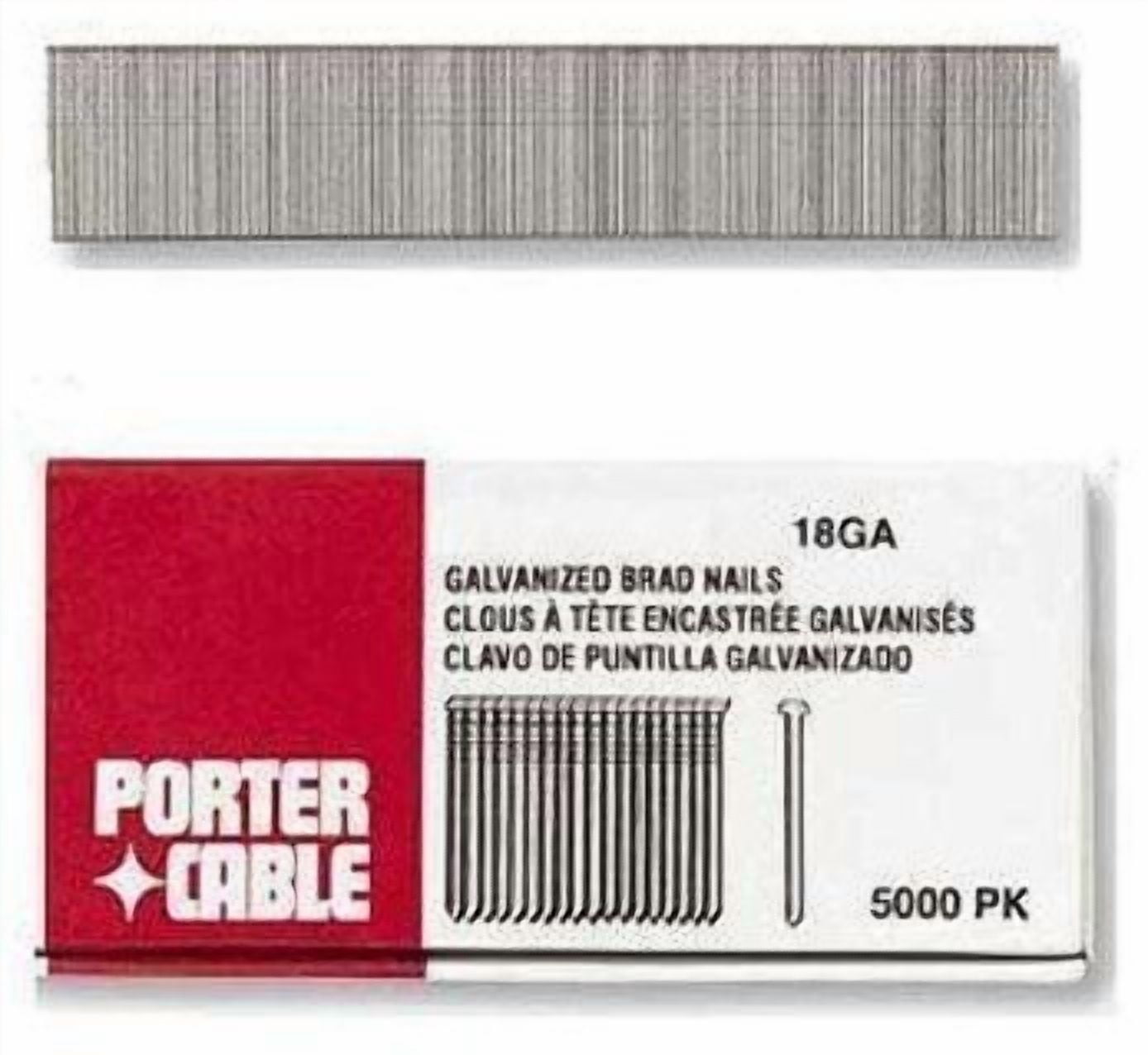 PORTER-CABLE BN18125 18 Gauge 1-1/4-Inch Brad Nail (5000 per box)