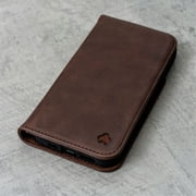 PORTER RILEY - Leather Case for iPhone 13 (6.1"). Premium Genuine Leather Stand/Cover/Wallet/Flip Case