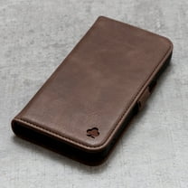 PORTER RILEY - Leather Case for iPhone 16. Premium Genuine Leather Stand/Cover/Wallet/Flip Case