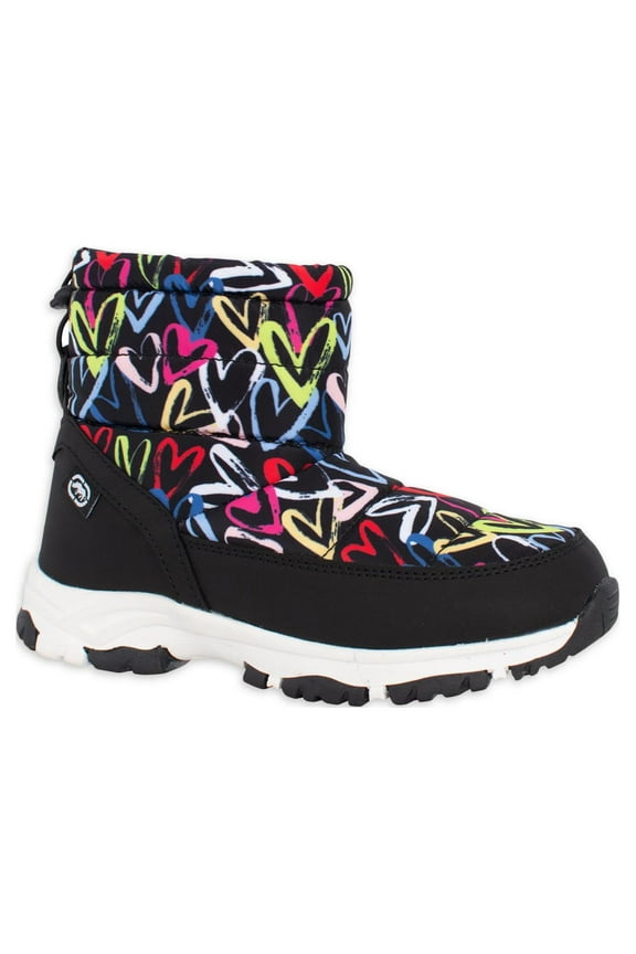 PORTLAND By Portland Boot Company Girls Black Ankle-High Cozy Boots, Sizes 10-4