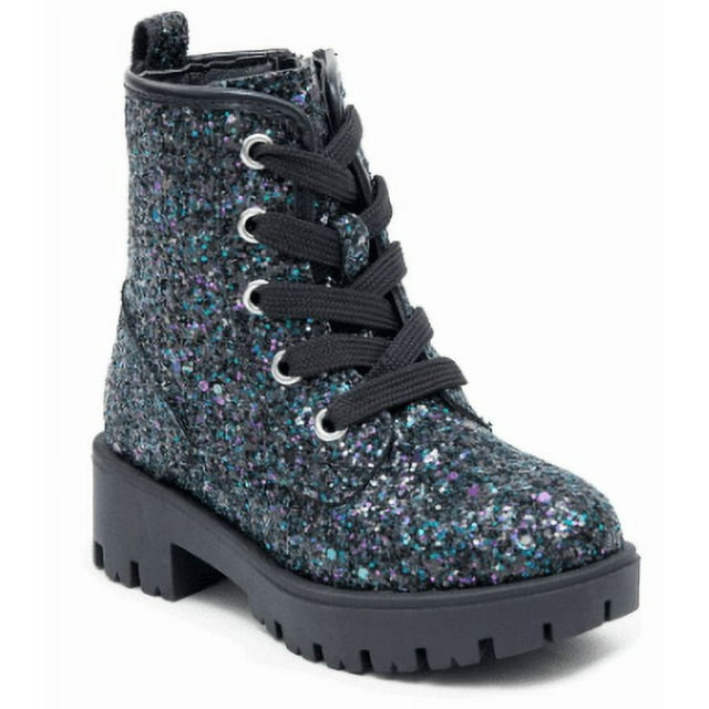 PORTLAND By Portland Boot Company Toddler & Kids Glitter Combat Boots