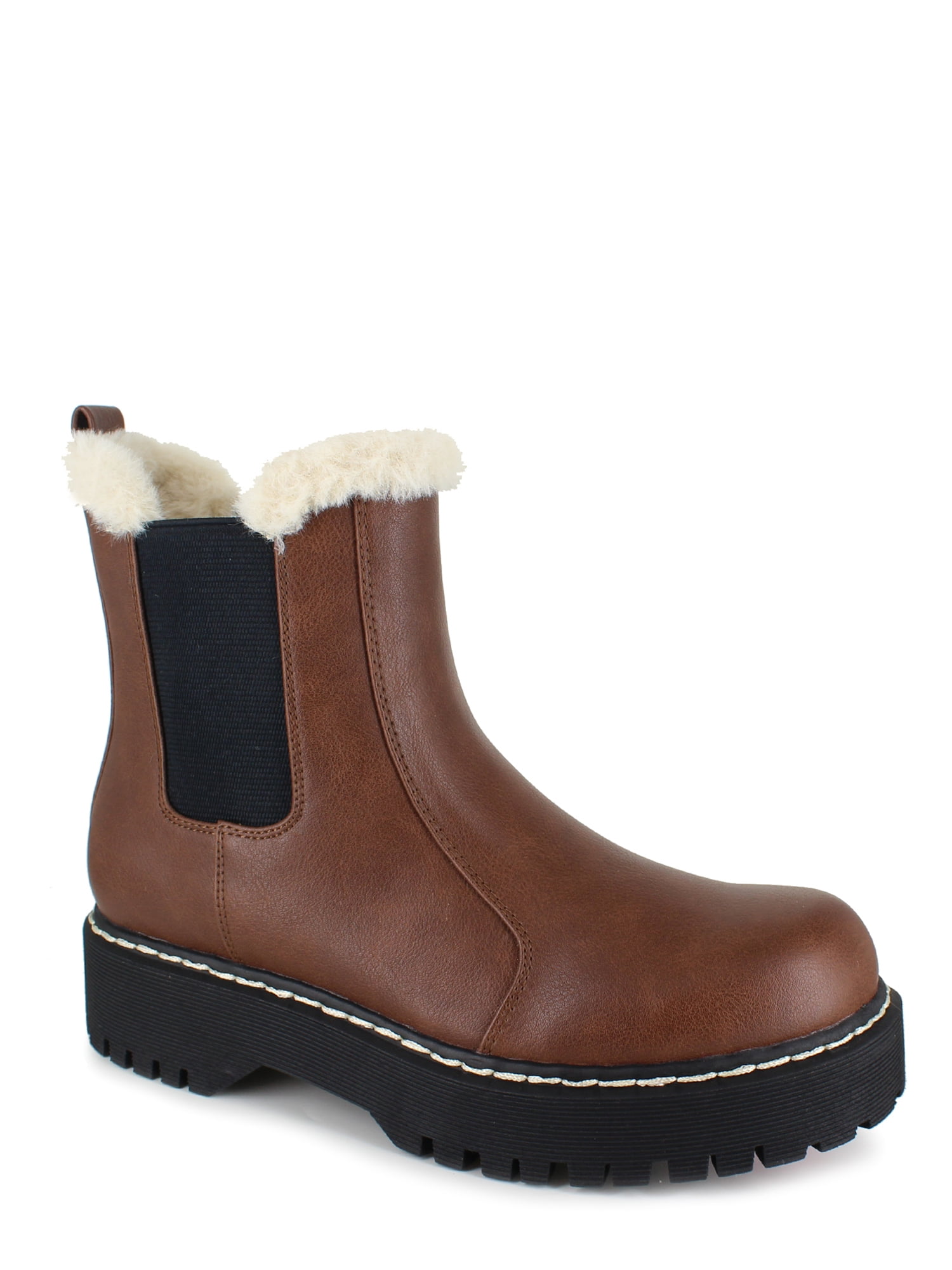 womens fur lined chelsea boots