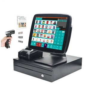 POS Cash Register 15'' Touch Screen Windows PC with 3 1/8'' Thermal Receipt Printer for Retail Businesses