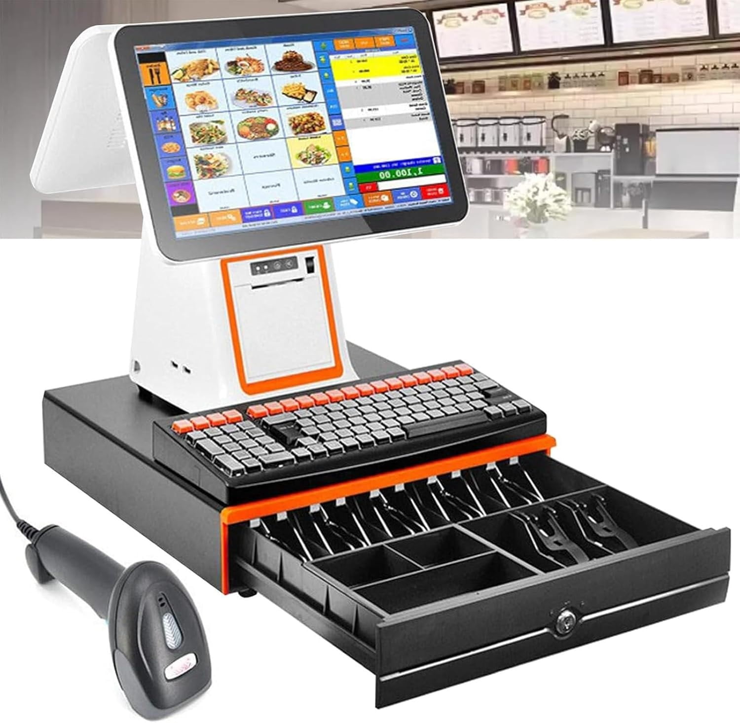 Monitor Bar Code POS System for Small Business, All-in-One Cash Register with Touch ...
