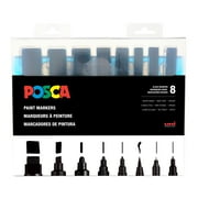 POSCA 8-Piece Paint Marker Set, Black