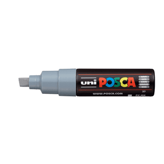 Posca Pc-3m Black Colour Paint Marker Pen 1.5mm Fine Bullet Nib Writes On Any Surface Plastic Glass Wood Fabric Metal (Pack Of 6)