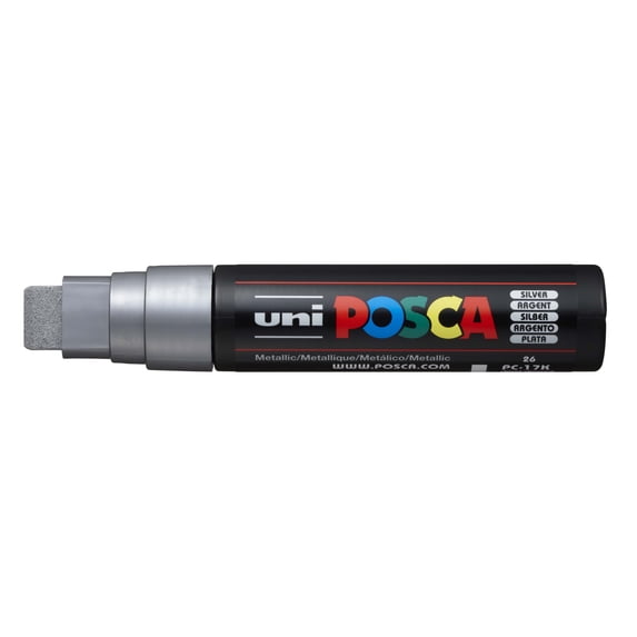 POSCA Acrylic Paint Marker, Extra-Broad, Silver
