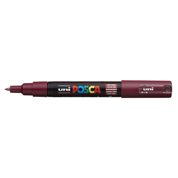 POSCA Paint Marker, PC-1M Extra Fine, Red Wine