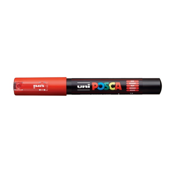 POSCA Paint Marker, PC-1M Extra Fine, Red
