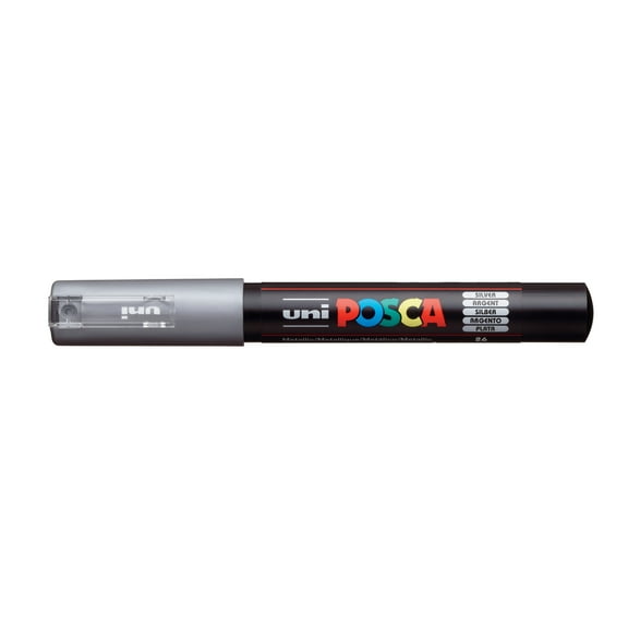 POSCA Paint Marker, PC-1M Extra Fine, Silver