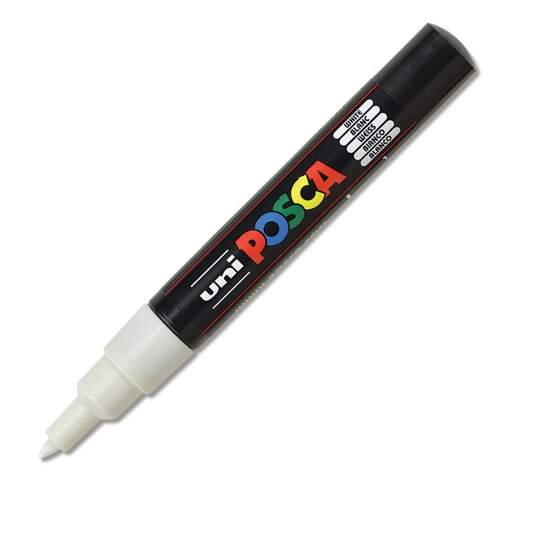 Uni-POSCA PC-1M Extra-Fine Tip Paint Markers, Basic Colors Set of