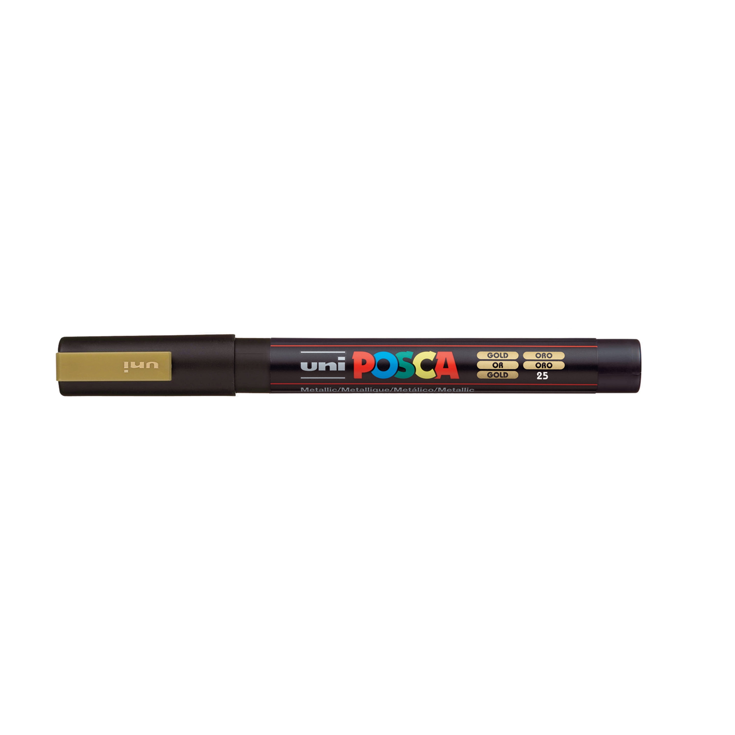 POSCA PC-3M Fine Bullet Paint Marker, Glitter Yellow 081913 - The