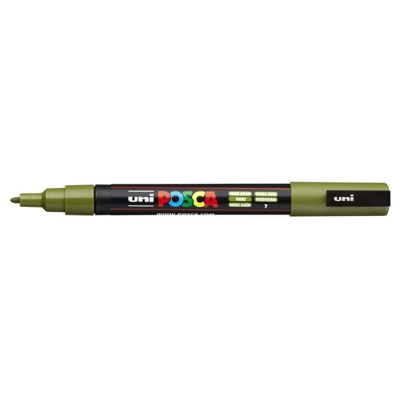 POSCA Paint Marker, PC-3M Fine Bullet, Khaki Green