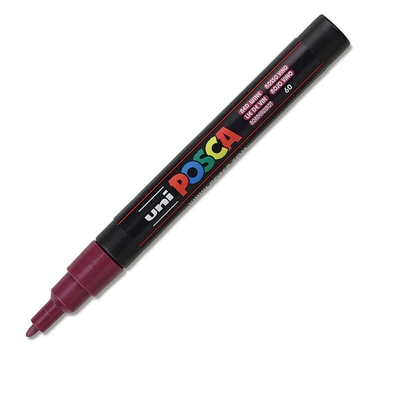 POSCA Paint Marker, PC-3M Fine Bullet, Red Wine