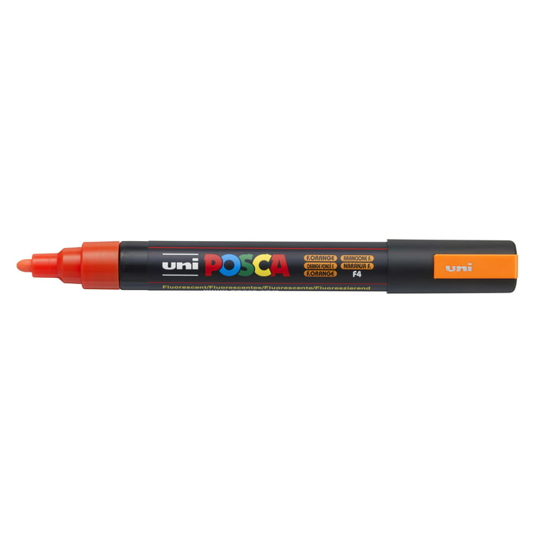 POSCA Paint Marker, PC-5M Medium Bullet, Fluorescent Orange 