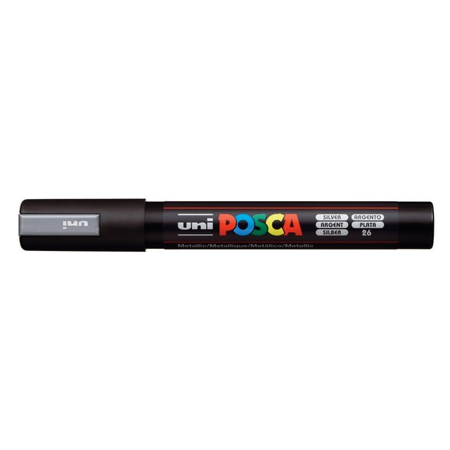 POSCA Paint Marker, PC5M Medium Bullet, Silver