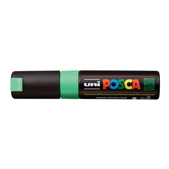 POSCA Paint Marker, PC-8K Broad Chisel, Fluorescent Green
