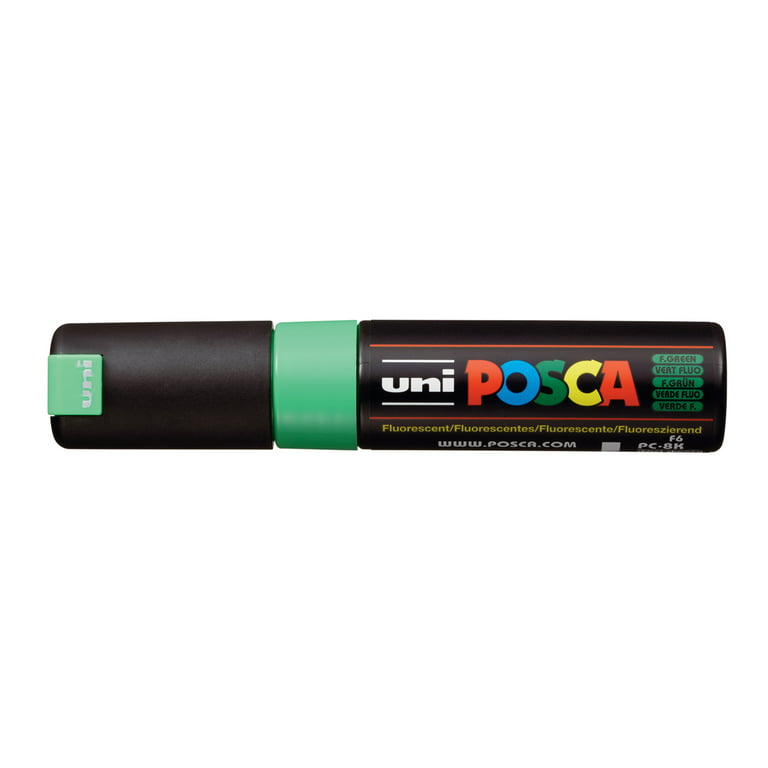 POSCA Paint Marker, PC-8K Broad Chisel, Fluorescent Green 