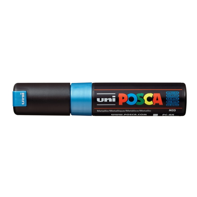 Uniball POSCA PC-8K (PC8K8A) - 8 Colour Chisel Tip Marker Set