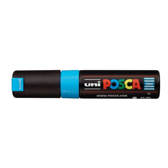 POSCA Paint Marker, PC-8K Broad Chisel, Turquoise