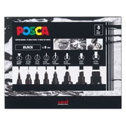 Posca 8-Count Black Paint Marker Set