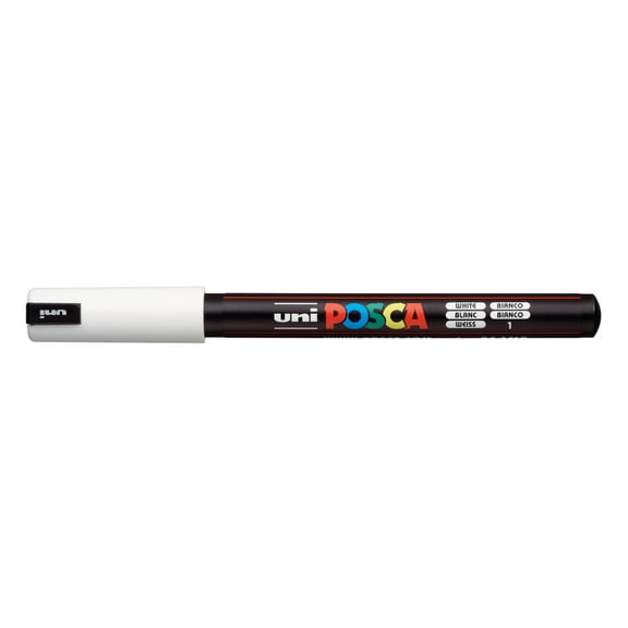 POSCA Paint Pen, PC-1MR Ultra-Fine Tip, White