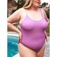 thumbnail image 1 of POSESHE Plus Size Swimwear for women, One Piece Tummy Control Swimsuits, Purple 22, 1 of 5