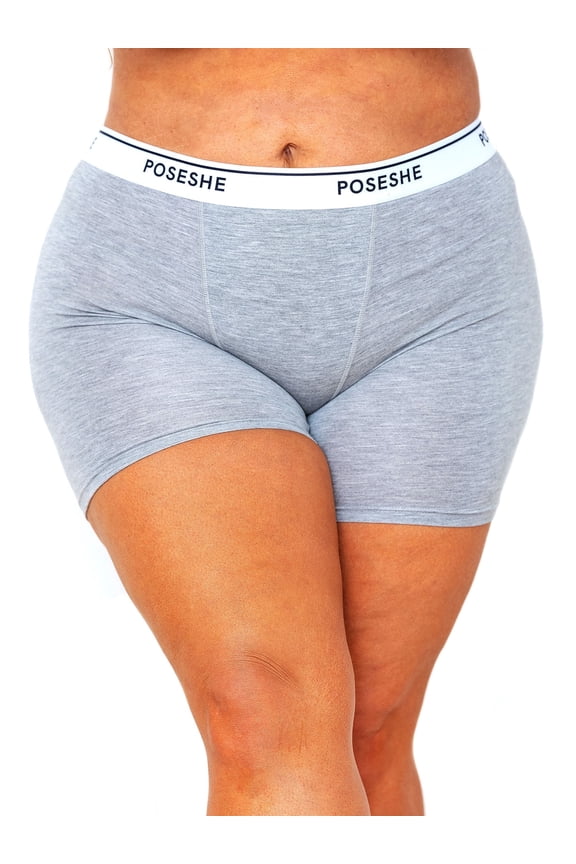 Women's Boxer Underwear, Anti-Chafing Plus Size Boyshorts Panties 6" Inseam S-5XL