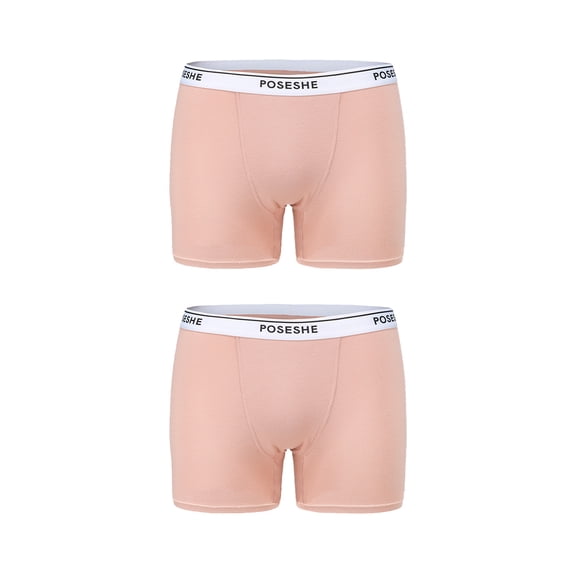 POSESHE Women's Boxer Underwear, Anti-Chafing Plus Size Boyshorts Panties 6" Inseam S-5XL