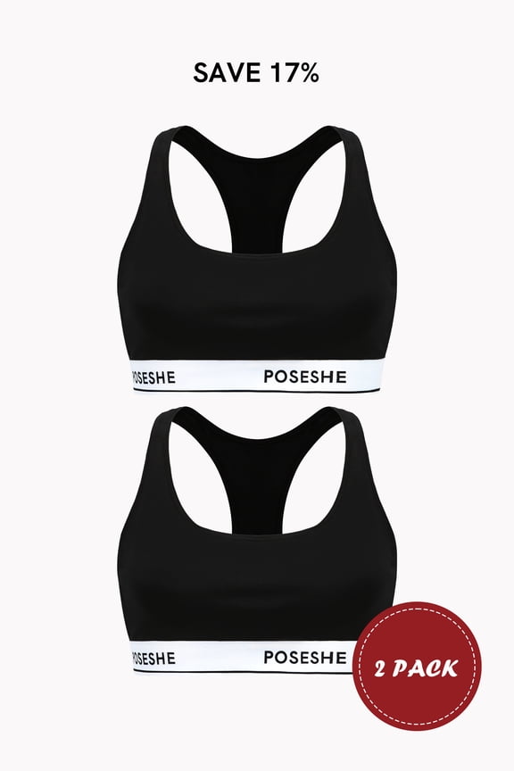 Women's MicroModal Bralettes, S-5XL Plus Size Bra, 2 Pack