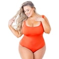 thumbnail image 1 of POSESHE Women's Plus Size Square Tank Bodysuit in Black, M-5X, 1 of 5