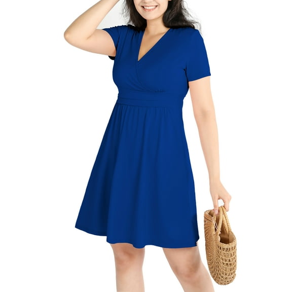 POSESHE Women's Plus Size Summer Dress with Pockets, Casual and Party Ready