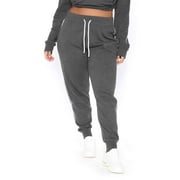 POSESHE Women's Plus Size Sweatpants, Drawstring Slim Fit High Waisted Workout Pants, L-5XL