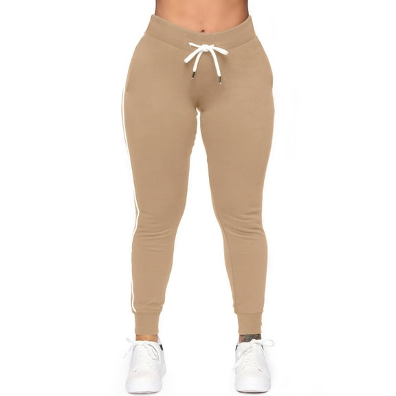 POSESHE Women's Plus Size Sweatpants, Drawstring Slim Fit High Waisted Workout Pants, L-5XL