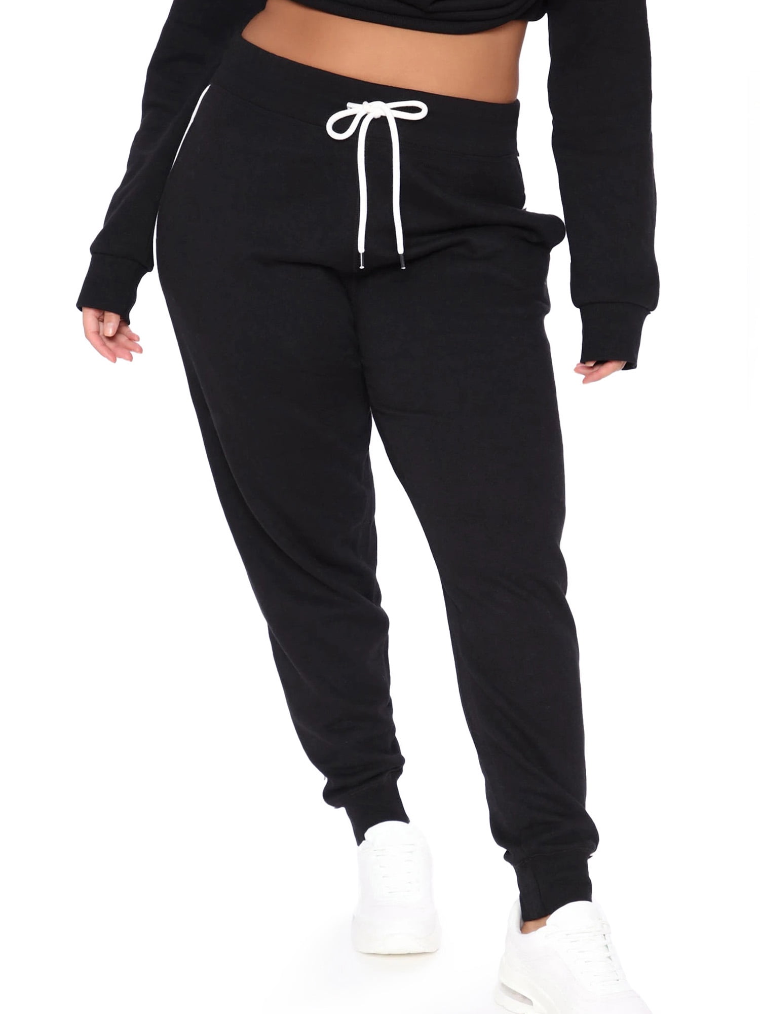 Womens High Waisted Waffle Knit Joggers Sweatpants Cinch Bottom Long Pants  Comfy Athletic Workout Pants 