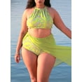 thumbnail image 1 of POSESHE Women's Plus Size Swimwear Bikini Top & Bottom, 1 of 5
