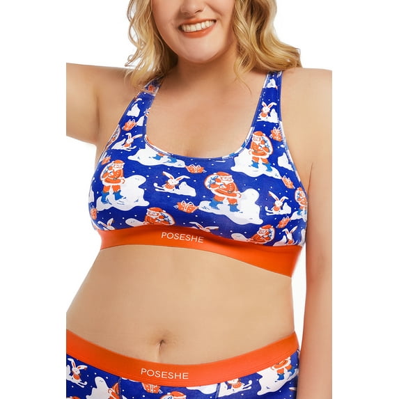 POSESHE Women's Ultra-Soft MicroModal Bralettes, S-5XL Plus Size Bra