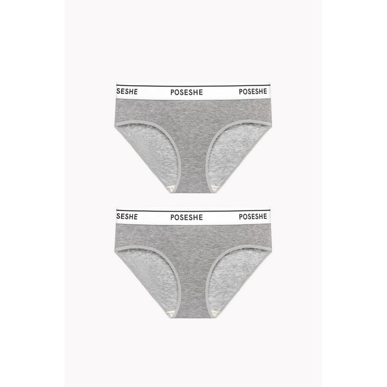 POSESHE Women's Underwear, Micro Modal Bikini Panties, S-5XL, 2-Pack