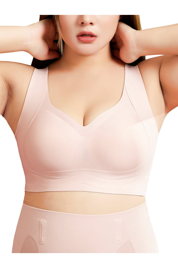 Women's Wireless Full Coverage Support Seamless Bra, Great For Large Breast