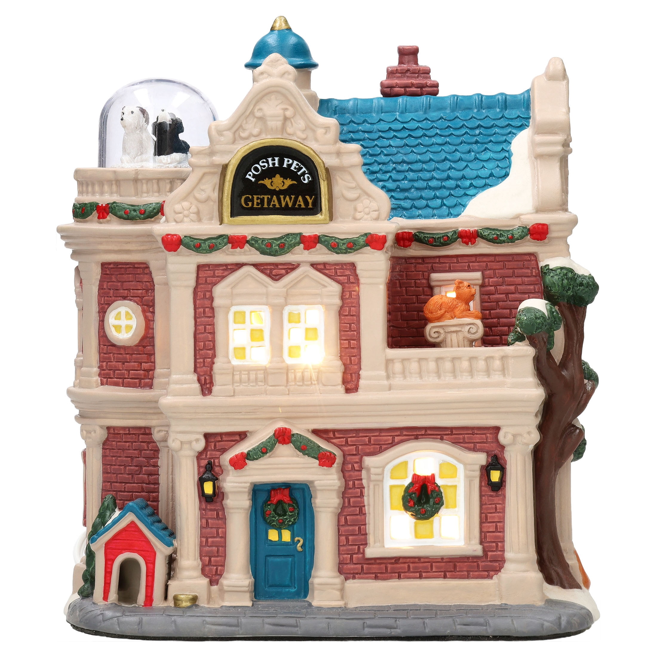 Light-Up Posh Pets Getaway Christmas Village Building, Multicolor, 8.5", by Holiday Time