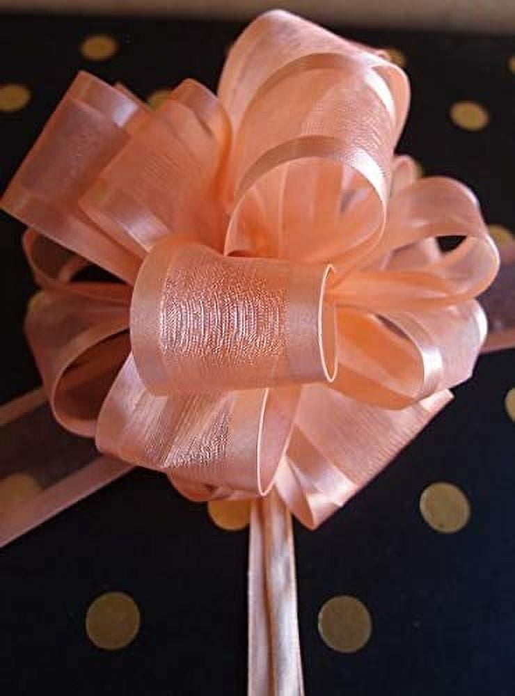 Sheer Gift Pull Bows - Red Organza With Satin Edge, 18 Loops (4 Packs, 12 Bows Per Pack) - WRAPS-PR81912 4 thumbnail image