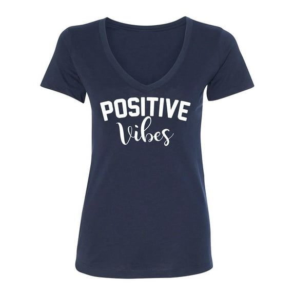 POSITIVE VIBES Womens V-Neck T-Shirt